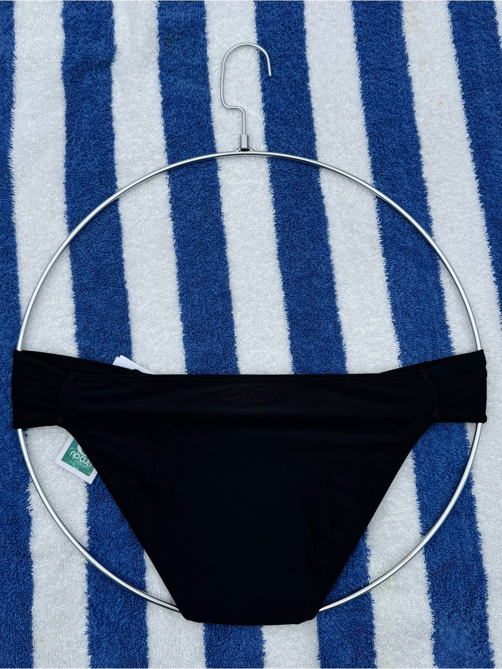 Rip Curl Women's Black Bikini Bottom - Classic Solid Swim Brief